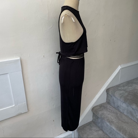 DANIELLE BERNSTEIN WEWOREWHAT Ribbed Cropped Tank Top Wrap Belt Midi Skirt Set - Picture 5 of 12